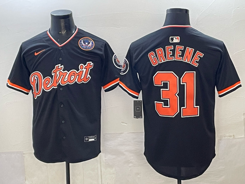 Men Detroit Tigers #31 Greene black Game Nike MLB Jersey 2026009->->MLB Jersey
